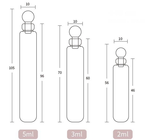 logo customized perfume tube vials essence liquid vials cosmetics vials 05